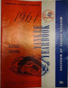 1961 NY Yankees Yearbook Autographed-Ford,Richardson,Boyer,Downing,Cerv,Daley