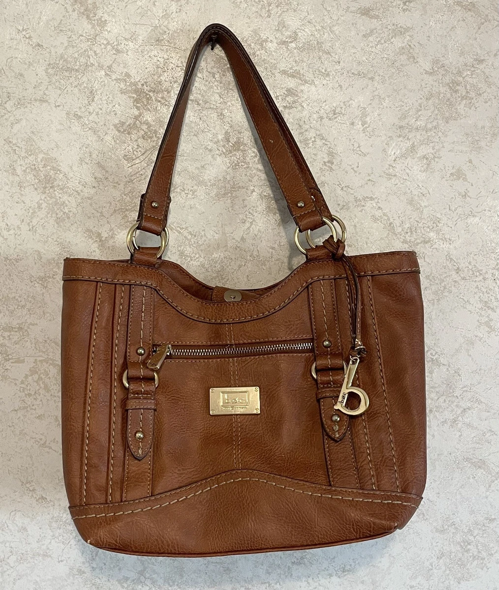 BOC Born Concept Brown Vinyl Outer Polyester Lining Purse Bag Power Bank Pocket