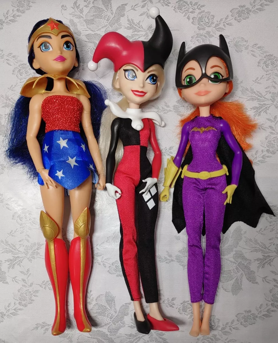 6 Bonecas Mulher Maravilha, Batgirl, Harley Quinn, Mera - Dc