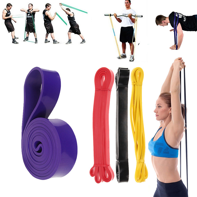 Pull Up Resistance Body Stretching Band Loop Power Gym Fitness Exercise Yoga