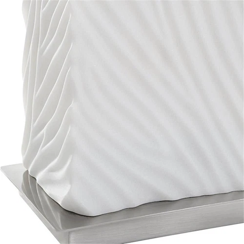 Uttermost Pillar Contemporary Iron and Fabric Table Lamp in White - Picture 6 of 9