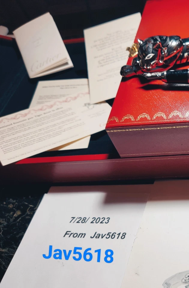 CARTIER TIGER FOUNTAIN PEN PRESTIGE EXCEPTIONAL ART L.E 100 💎💎RAREST,NEW,卡地亞虎年 - Image 4 of 4