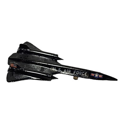 Vintage A127 U.S. Air Force Lockheed Blackbird Plane Diecast Toy Aviation Black