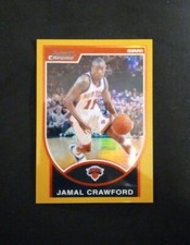 2007-08 Topps Bowman Chrome Jamal Crawford Gold Refractor Knicks 92/99