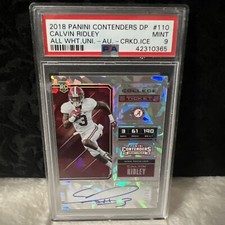 Calvin Ridley 2018 College Ticket Cracked Ice Rookie Auto /23