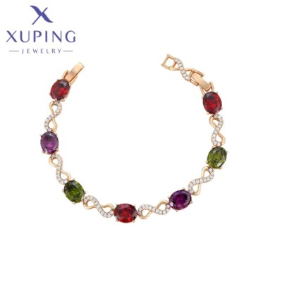 Xuping Jewelry  Charm Gold Color Stone Style Fashion Copper Alloy Bracelet 25