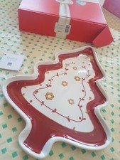 Meraviglioso Piatto portata a forma di albero di Natale "Dolce Natale". 
