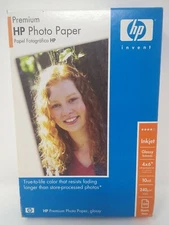 HP Premium GLOSSY 4 x 6" Inkjet Picture Photo Paper 100 SHEETS 10mil, New