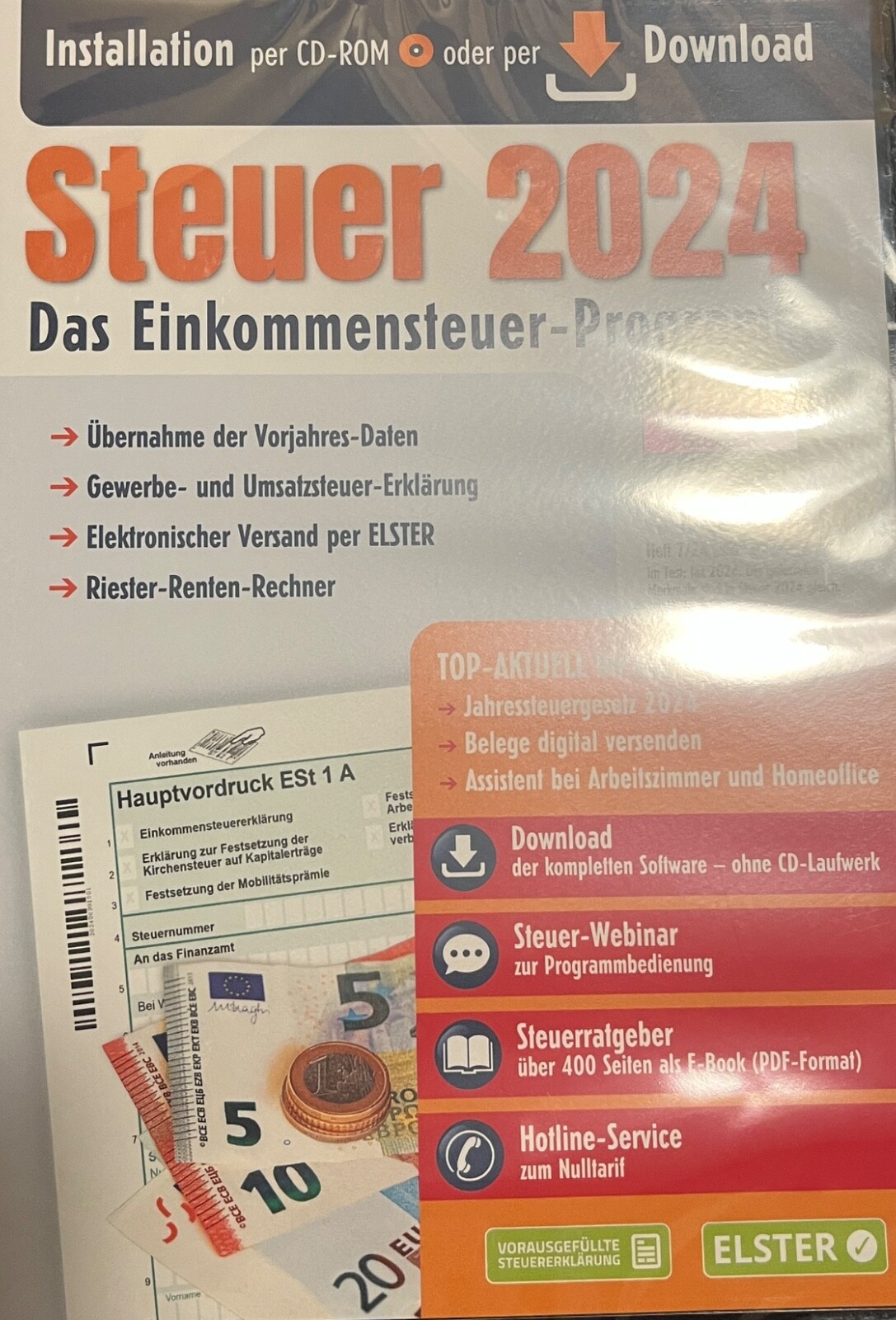 Aldi Steuer 2023 EinkommensteuerProgramm CD und Download online