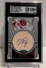 2023 topps tier one PCAB-MT Mike Trout Perfect Contact Auto.Bat, Platinum 1/1