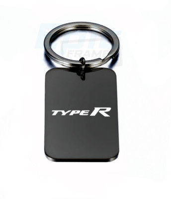 Civic Type R Key chain Premium Engraved Black Premium Metal Polished ...
