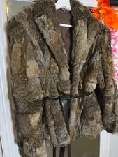 Vintage Rabbit Fur Coat Women’s Size Large