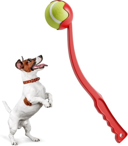 3x Dog Ball Launcher Thrower Tennis Fetch Toy 3x with 3 Balls - Picture 3 of 3