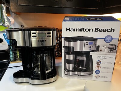 Hamilton 49980Z 12 Cup 2 Way Coffee Maker - Black and Stainless Steel