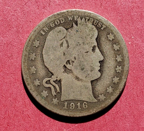 1916-D Barber Quarter - AG/G