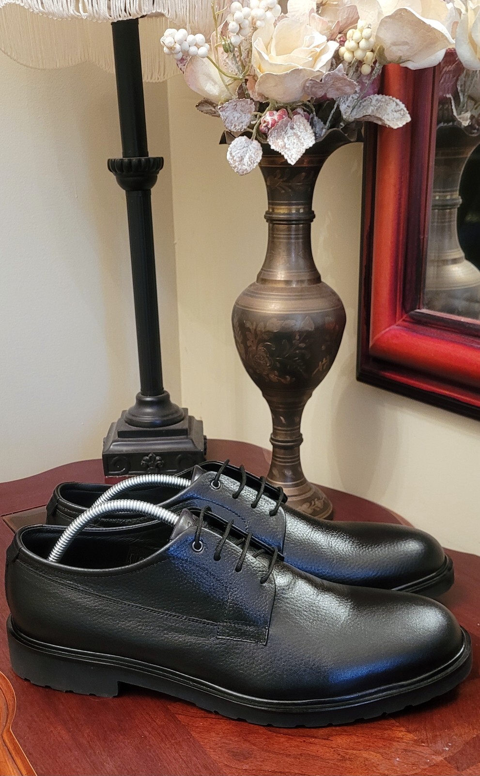 SAOLA SCARPE OXFORD UOMO MARCA MODERN CITY DERBY PELLE NERA CIOTTOLI UOMO 11 $198