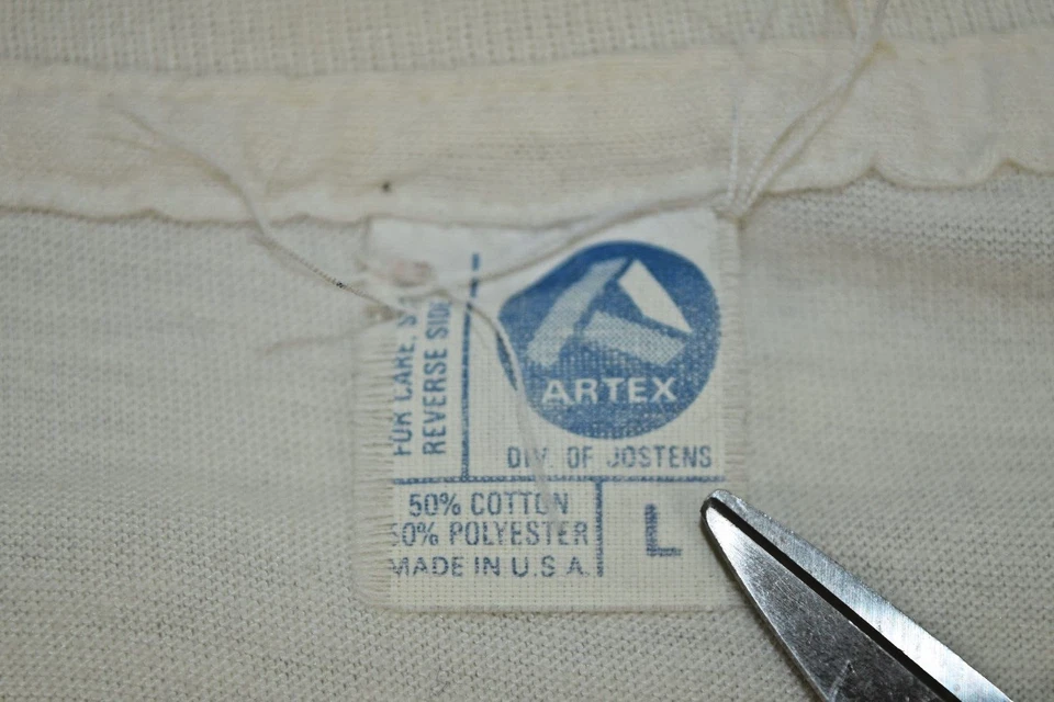 Camiseta De Colección Artex Talla L Años 80 Blanca Sexto Ejército de EE. UU. SUBOFICIAL Academia Hecha en EE. UU. Foto 4 de 4