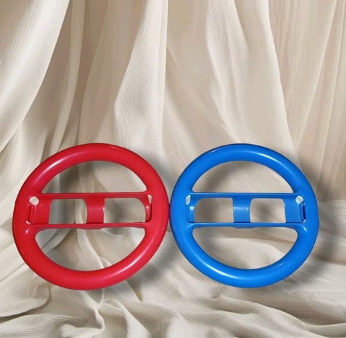 2x Lenkräder / Wheels , Rot & Blau , für Nintendo Wii