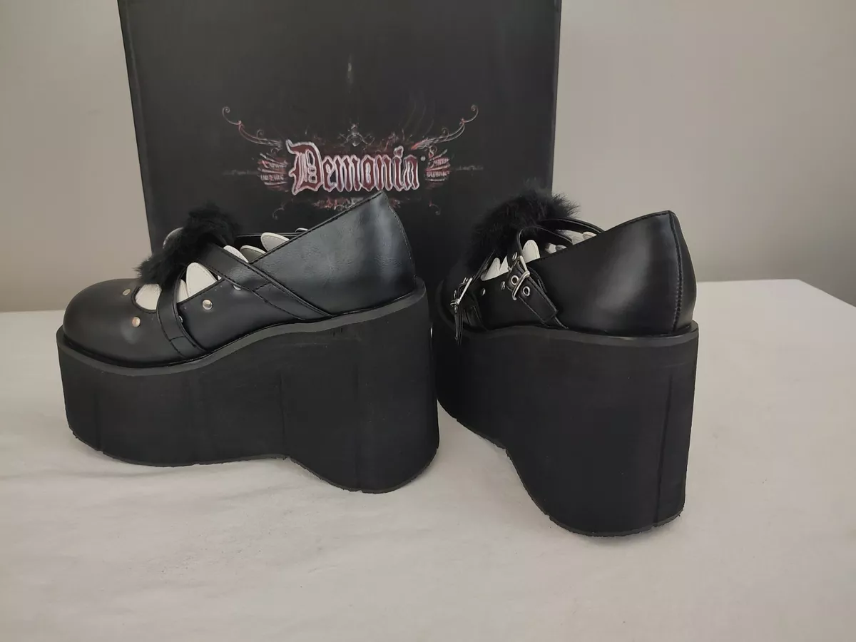 Rare Demonia Kera Platform Mary Jane Womens Shoes Boots Gothic Size 6