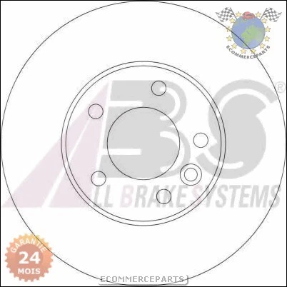 Xis2abs Jeu 2 Disques Frein Avant Pour Vw Transporter V Camionnette Diesel 2003> - Photo 2/4
