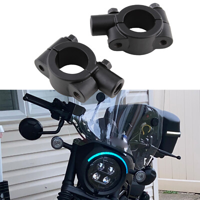 2x 10mm Spiegelhalter Spiegel Halterung Schelle für 7/8'' 22mm Motorrad Lenker