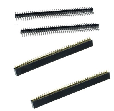 2Pairs 4PCS 2x40Pin 2.54mm Double Row Male & Female Socket Header PCB Connector