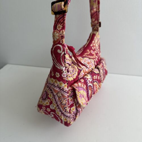 Vera Bradley Crossbody Bag Cargo Sling Purse Raspberry Fizz Paisley Floral Pink - Picture 4 of 13
