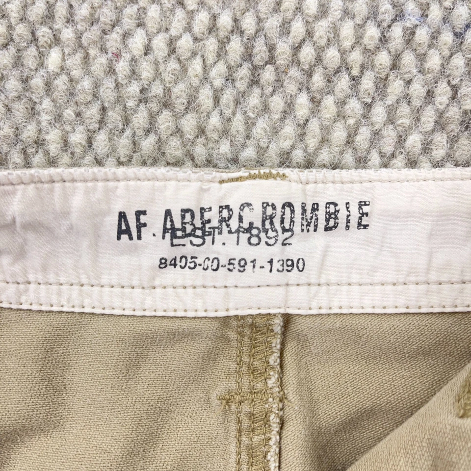 Vintage Y2K Abercrombie & Fitch Shorts Women 8 Brown Cargo Twill Military Army * - Image 3 of 4