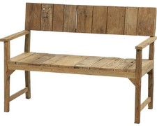 Gartenbank Siena Garden Loreo 2er Gestell und Fläche Teakholz Recycled natur