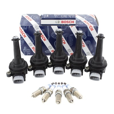 #ad Bosch 5 Ignition Coils amp; 5 Iridium Spark Plugs Kit For Volvo C30 C70 S40 V50 V70 $314.95