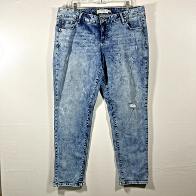 Torrid Jeans Boyfriend Women Size 18 Tie Dye Destroyed Denim