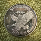 1990 SUNSHINE MINING 1/2 Oz .999 Fine Silver Proof Round