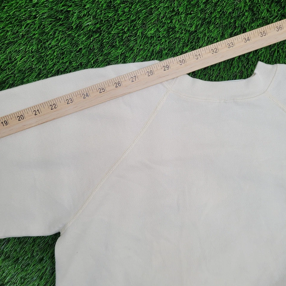 Moletom feminino vintage anos 80 gato bandeira dos EUA grande 20x23 bege - Imagem 4 de 4