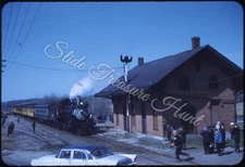 Vermont Railroad VTR New Haven Station 35mm Slide 1960s Locomotive