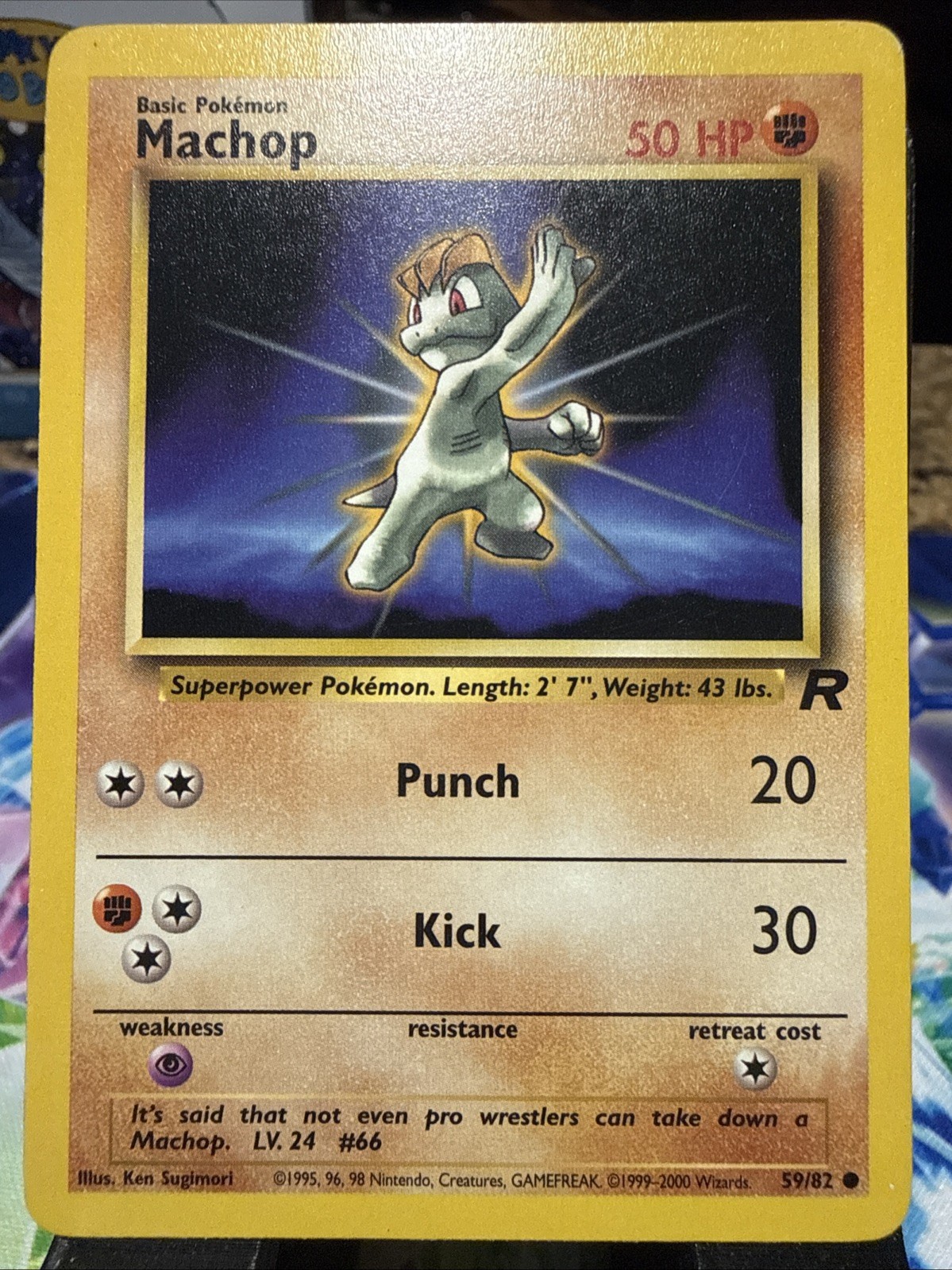 Machop - 59/82 - Unlimited - Team Rocket - Near Mint