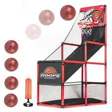 Kids Arcade Basketball Game Set with 5 Inflatable Balls,Indoor Outdoor Sports...