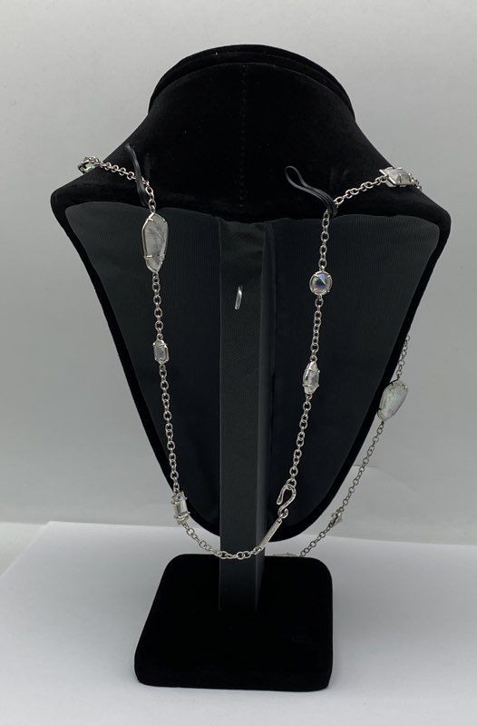 Kendra Scott Silver Tone Rectangular Clear Quartz… - image 5