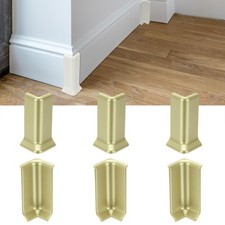 3.23 Inch 3 Inside  3 Outside Self Adhesive Baseboard Corner Blocks Champagne 