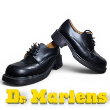 Dr Martens VTG Derby Shoes Women's 6 US Black Leather Chunky 8461 England