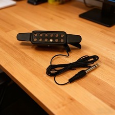 Clip-on Acoustic Electric Guitar Pickup Audio Transducer Amplifier 12 Hole 1/4"