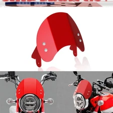 US Red Aluminum Windshield Windscreen For HONDA MONKEY 125 Visor 2018-2025