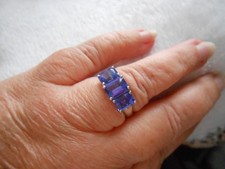 18ct Iliana AAAA Tanzanite emerald cut 3.50ct Ring..white gold. .certificate