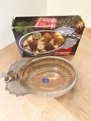 Vtg Mikasa Studio Nova Christmas Treasure Holiday Candy Nut Treat Bowl Dish 6.5''
