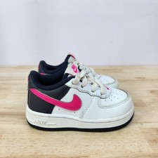 Nike Force 1 Toddler Shoes Size 6C White Obseidian Pink CZ1691-109