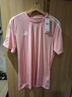 Men's Pink Adidas Tiro Club Training T-Shirt - Medium