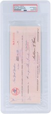 Buck Showalter New York Yankees Signed Check from March 21, 1981 - PSA 84845782