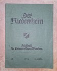 Der Niederrhein -- Zeitschrift für Heimatpflege u. Wandern von 1956 -- Nr.1