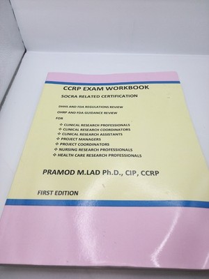 CCRP EXAM WORKBOOK: SOCRA CERT - VERY GOOD