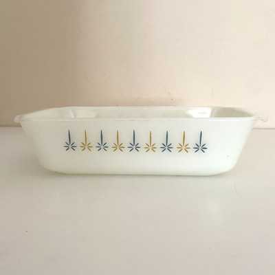Vintage Anchor Hocking Fire King 1 Qt Bread Loaf Pan 441 Candle Glow Atomic MCM