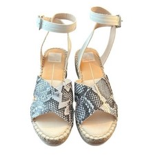 Dolce Vita Women's Size 8 Espadrille Wedge Sandals Snake Print